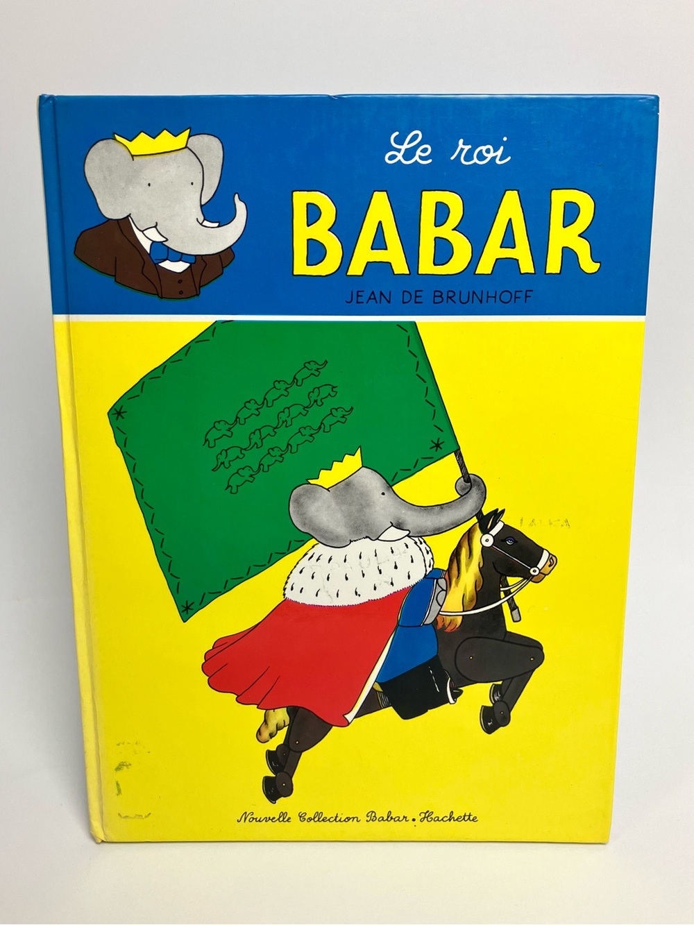 Livre vintage 1975 Le roi Babar Jean de Brunhoff Hachette 70s French
